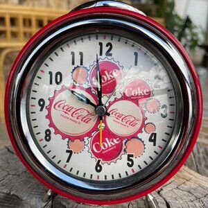 Vtg Coca-Cola Quartz Alarm Clock 1990s